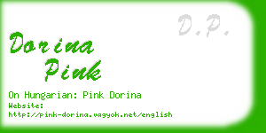 dorina pink business card